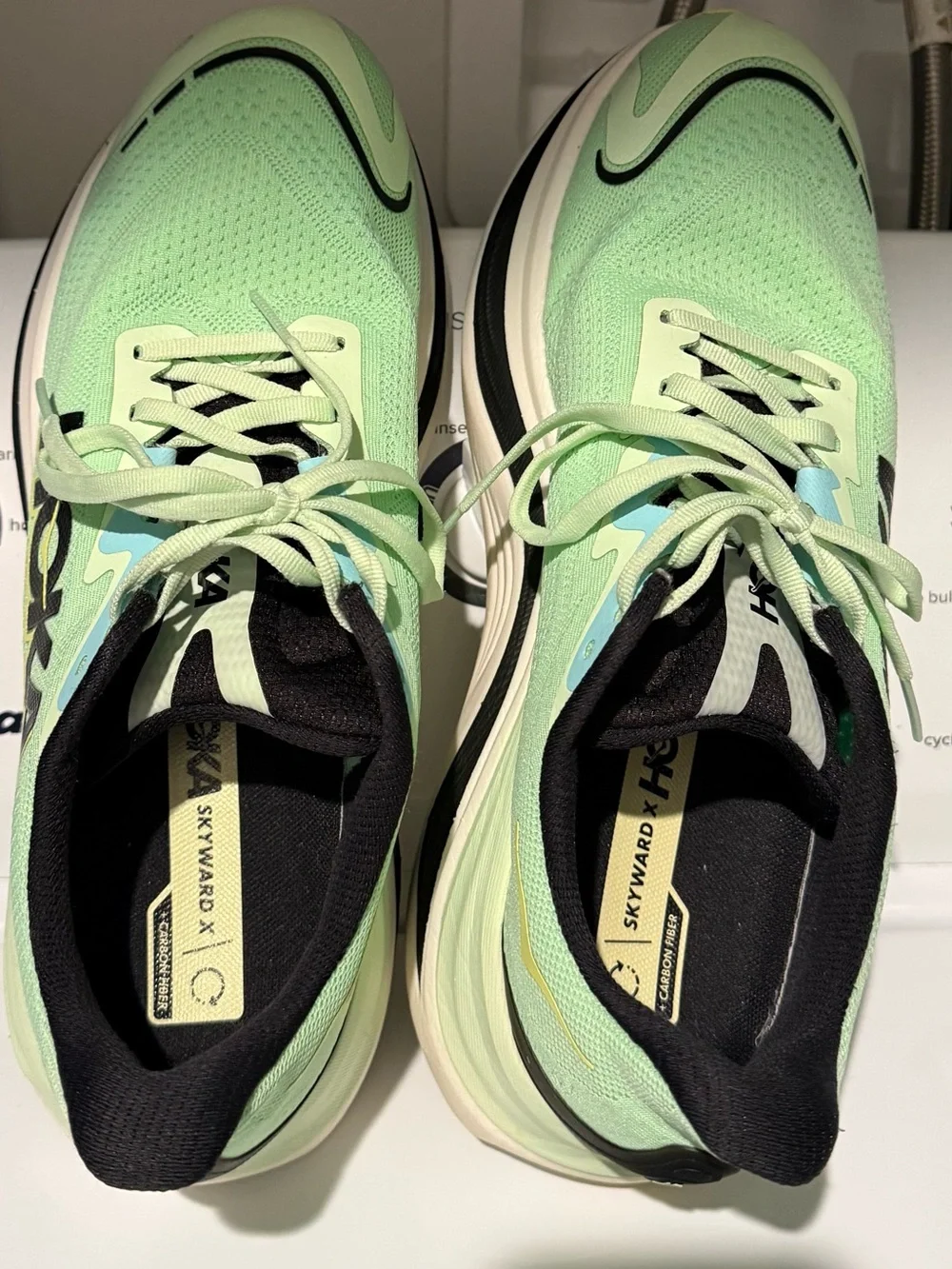 EUC HOKA Skyward X green and yellow sneakers Men’s 10.5D (Regular width)